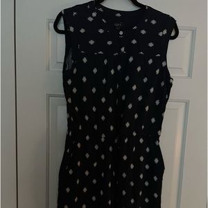 Loft one piece Navy printed jumpsuit